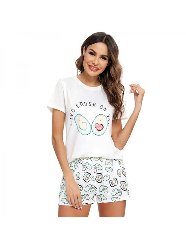 Pajama Short Sleeve Sleepwear Soft Pj 