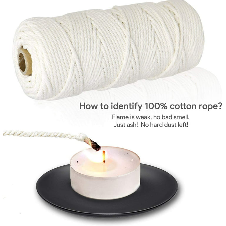 Macrame Cord 3mm / .11. Approx. 1500 M/ 4921 Ft Twisted Cord 100% Cotton  Rope Cotton Cord for Macrame Projects 