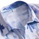 thumbnail image 3 of Camisas Para Hombre Slim Fit Camisa de solapa de solapa suelta de verano para hombre con solapa estampada con tinte de corbata (Blue, L), 3 of 7