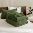 thumbnail image 7 of ANGENIA Olive Green Comforter Sets for King Bed - 3 Pieces Soft Fluffy Boho Textured Bedding Comforter Set - All Season Farmhouse Lightweight Tufted Down Alternative Bed Set, 7 of 7