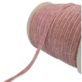 thumbnail image 1 of 10 Yard Velvet Ribbon Spool, Inlaid with Silver Polyester (Pink, 3/8), 1 of 4