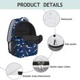 thumbnail image 4 of Baseballs and Bats Blue Pattern Backpack for School, Cute School Bag with Adjustable Shoulder Straps and Padded Back, 15.3"x11"x6.7", 4 of 5