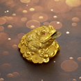 thumbnail image 4 of Rana del dinero Feng Shui, estatua del sapo del dinero, sapo de tres patas con moneda, rana de la riqueza del amuleto de la suerte para la caja registradora, inauguración de la casa, regalo de apertu, 4 of 5