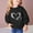 Black, variant on piuwrlz Long Sleeve Sweatshirt for Girls Boys Printed Hoodie Without a Hat Tops Black Size 2-3 Years