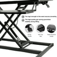 thumbnail image 6 of 32'' Height Adjustable Standing Desk, Converter Tabletop, Dual Monitor Riser Workstation, Black, 6 of 6