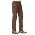 thumbnail image 1 of Pantalones TBMPOY para hombre, viajes, senderismo, secado rápido, cortavientos, color marrón XXL, 1 of 6