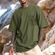 thumbnail image 1 of Playeras Elvqul Hombre Casual sin Estampado Manga Corta Verde Algodón Abotonada con Solapa, 1 of 6