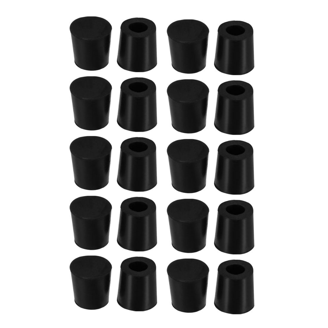 20pcs 8mm Inner Dia Conical Bumper Pad Rubber Feet 18mm x 15mm x 17.5mm