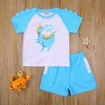 thumbnail image 3 of Kmbangi Baby Boys Clothes Set Dinosaur Print T-shirt+Solid Color Shorts, 3 of 9