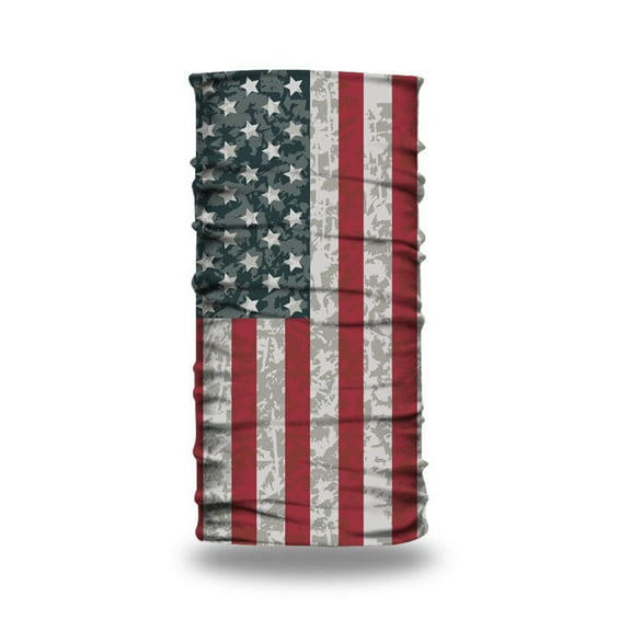 erfcxs Outdoor Sports Neck Gaiter For Men & Women – 3D Digital Print USA Flag Sun Face For Cycling Fishing & Hiking