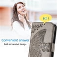 thumbnail image 6 of Butterfly Embossed Wallet Case for Samsung Galaxy S25 Plus 5G, PU Leather Flip Cover with Card Holder, Kickstand & Lanyard, Shockproof,,Grey,For Galaxy S25 Plus 5G, 6 of 7