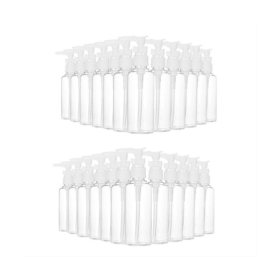 24 Pack 3.4Oz/100Ml Transparent Travel Bottles Pump Lotion Dispenser , Massage Oil, Shampoo