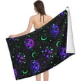 thumbnail image 3 of Cat Skull and Moon Large Beach Towel - Plush Thick Cotton Pool Towel, Adult Beach Towels, 3 of 17