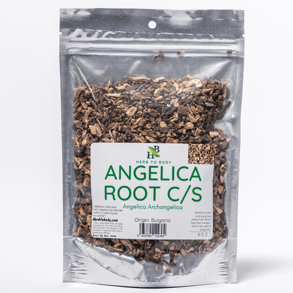 Herb To Body Premium Angelica Root C/S | Cut and Sifted | Wildcrafted | 4oz