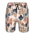thumbnail image 3 of Pofeuu Watercolor Plants Prin Men's Swim Trunks Quick Dry Bathing Suit Swimming Board Shorts Mesh Lining Beach Swimwear-, 3 of 6