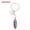 Amethyst, variant on MATROOY Natural Quartz Keyring Wire Wrapped Crystal Point Cut Gemstone Healing Key Ring-Rose Quartz