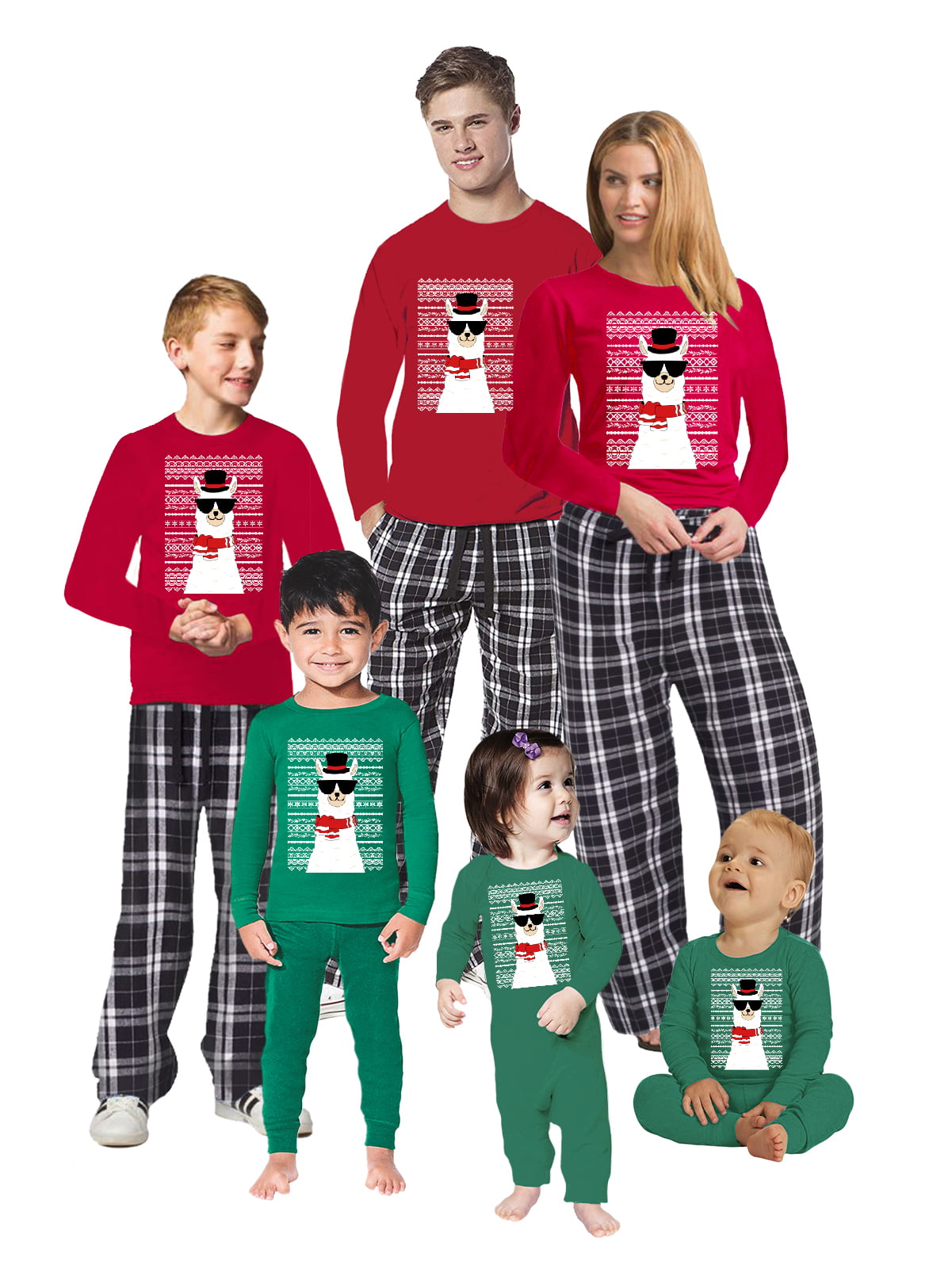 Awkward Styles Christmas Pajamas for Family Funny Xmas Llama Matching ...