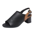 thumbnail image 1 of Heiheiup Sandals For Women Ladies Heel High Heel Fish Mouth Sandals, 1 of 5