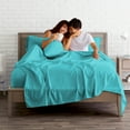 thumbnail image 6 of Bare Home 6 Piece Sheet Set, Microfiber, 2 Extra Pillowcases, Queen, Aqua, 6 of 6