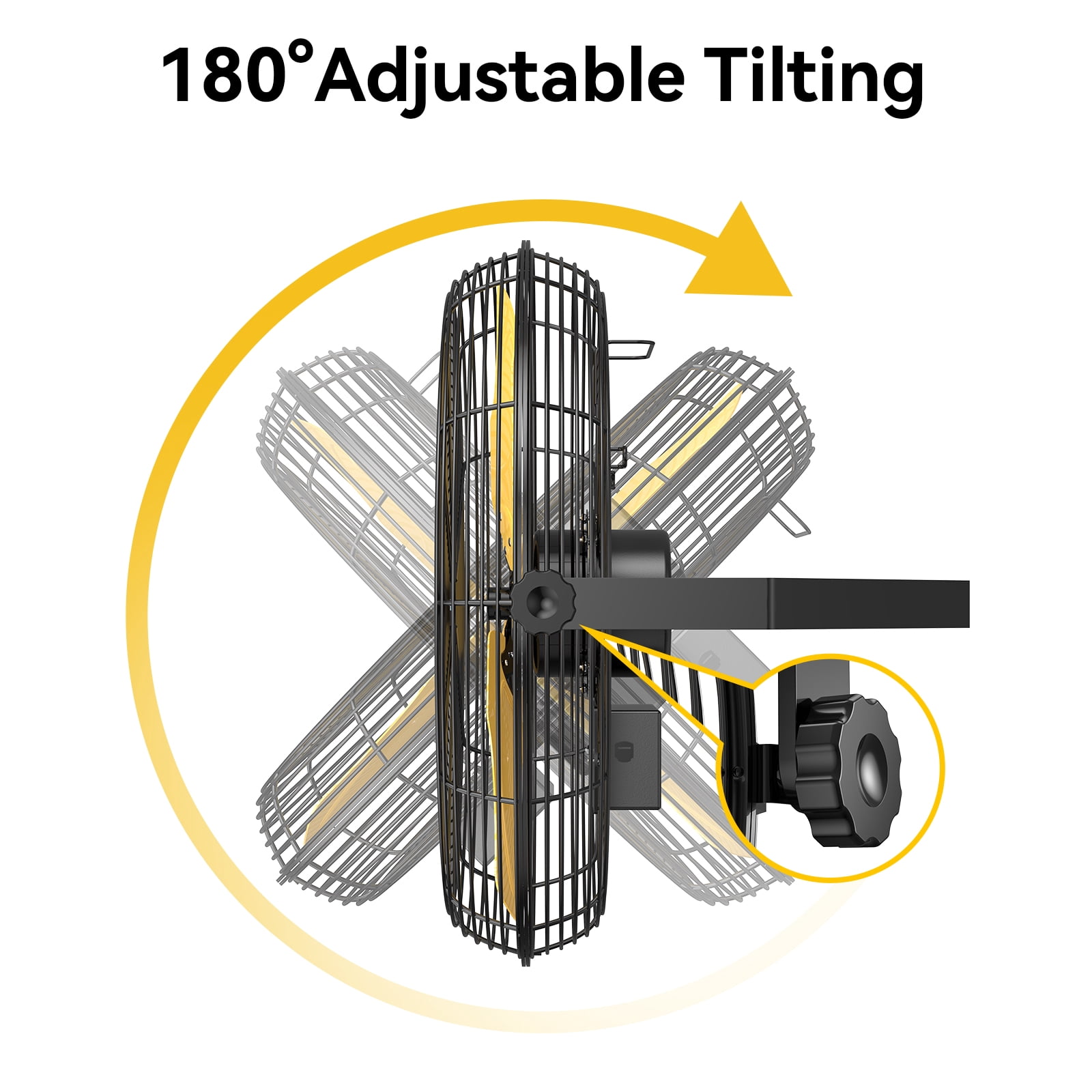 24" Outdoor Wall Mount Fans, 2-Speed Professional Outdoor Fan, Sealed Motor, for Commercial and Garage, UL Listed