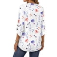 thumbnail image 4 of Fantaslook Roll Up Blouses for Women Dressy Casual Long Sleeve Tunic Tops V Neck Shirts Work Blouses, 4 of 8