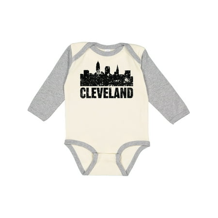 

Inktastic Cleveland Skyline Grunge Gift Baby Boy or Baby Girl Long Sleeve Bodysuit