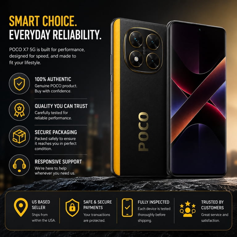 Xiaomi Poco X7 5G 256GB ROM 8GB RAM Dual SIM Unlocked - Walmart.com
