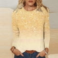 thumbnail image 2 of cfhntfmh Lounge Tops for Women Trendy Sparkly Sequins Crewneck Dressy Blouses Long Sleeve Tunic Fall Party Pullover Shirts, 2 of 4