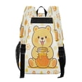 thumbnail image 5 of Iauyy Clear Backpack Heavy Duty PVC Transparent Backpack for College Workplace, Bear Eating Honey Pattern, 5 of 8