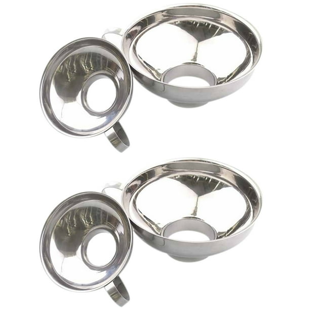 Set de 4 Piezas de Embudo para Frascos Anchos Y Regulares úTiles Embudo de Enlatado de Boca para Frijoles