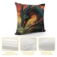 thumbnail image 4 of BANET Animal Decor Dragon Throw Pillow Cover Dragon Pillow Covers Pillow Cases Cushion Cover for Living Room Couch Sofa Men/Boy Gift 22x22in, 4 of 5
