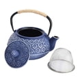 thumbnail image 3 of Tetera de hierro fundido, tetera de 1L, regalo de cumpleaños con Infusor de té de hojas sueltas, forro esmaltado para cocina, Cocina de Inducción de, 3 of 8