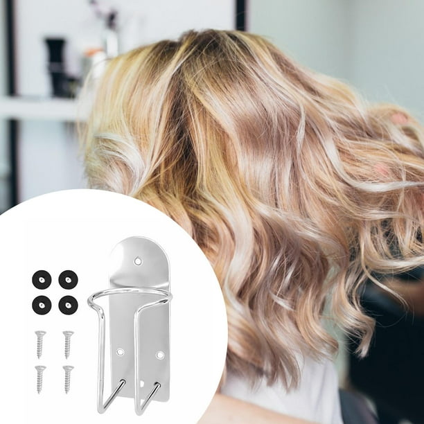 Perchas de Metal, estante para ropa montado en la pared, cortadora de pelo, organizador de estaciones de barbero, soporte para maquinilla de peluquero Negro