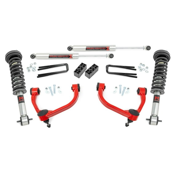 Rough Country 3" Lift Kit w/M1 Struts for 2014-2020 Ford F-150 4WD - 54540RED
