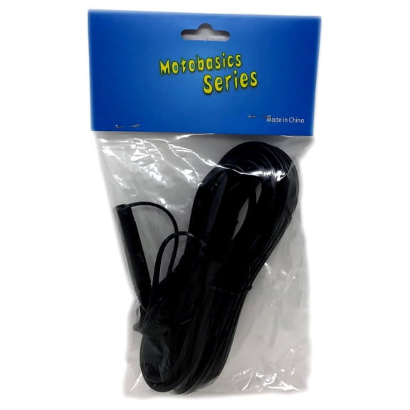 Tetra-Teknica MotoBasics Series SAE-12 12V SAE 2 Pin Quick Disconnect Extension Cable with Dust Cover, 12 Feet, 16 Gauge