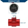 thumbnail image 4 of Unique Bargains 1.65" Universal Digital Water Temperature Gauge Kit with Red Joint Pipe Radiator Sensor Adaptor 100-300F - DC 12V Automotive LED Display, 4 of 7