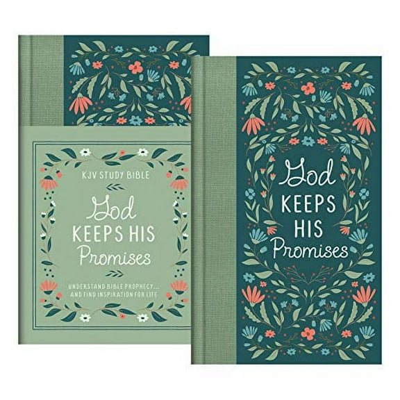 Pre-Owned God Keeps His Promises KJV Study Bible [Sage Floral]: Understand Bible Prophecy. . .and Find Inspiration for Life (Hardcover) 1636090796 9781636090795