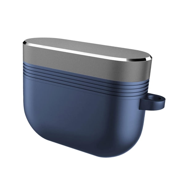 Miulika Housse de Protection pour Oreillette avec Mousqueton Coque Rigide Antichoc pour Hommes Femmes Bleu Gris