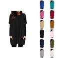 thumbnail image 1 of Robe T-Shirt à Manches Longues pour Femmes 2026, Col Rond Décontracté, avec Poches, Mini Robes, 1 of 5