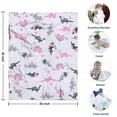 thumbnail image 4 of LightPurple Dinosaurs Flowers Pattern Blanket,Comfortable Soft Lamb Wool Throw Blanket,All Season,Warm Lightweight Blankets for Sofa Bed Couch Living Room Chair,30"x40", 4 of 4