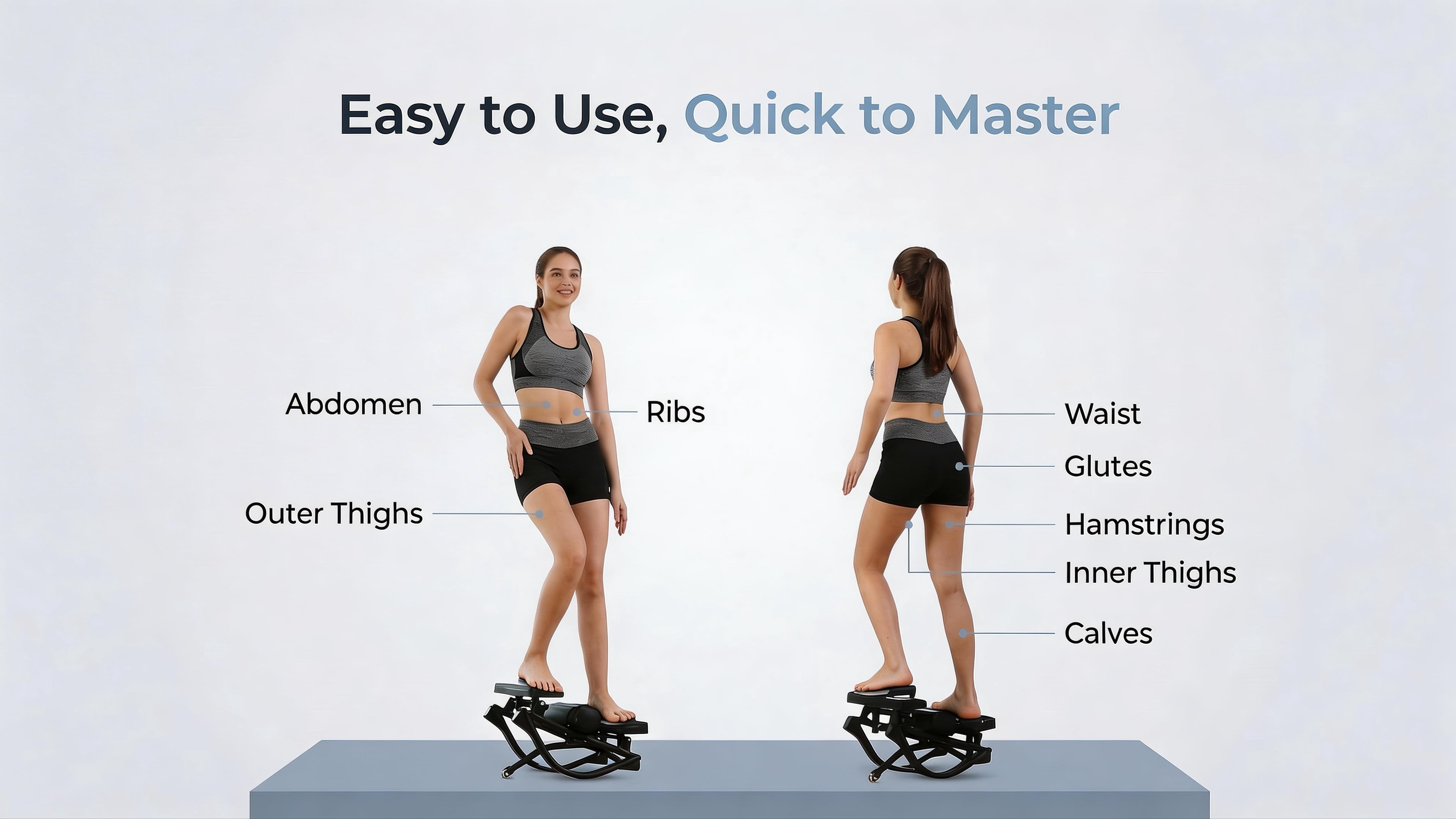 Portable Mini Stair Stepper for Home Workout, Low-Impact Elliptical Step Machine with Quiet Hydraulic System, Non-Slip Pedals, Digital Monitor & Compact Design for Full Body Exercise