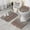 Brown Geometric Triangle, variant on Boho Golden Ethnic Pattern Bathroom Rugs Sets 3 Piece,Toilet Cover Set,Absorbent Non Slip Bathroom Mats Sets with U-Shaped Contour Rug Toilet Rug Set