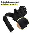 thumbnail image 2 of Tnobhg 1 Pair Ventilated Weight Lifting Gloves Fastener Tape Wrist Wrap Support Full Palm Protection Workout Gloves Anti-Slip Silicone Fitness Gloves, 2 of 7
