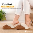 thumbnail image 3 of Pantuflas para Hombre o Mujer de Gamuza Interior Afelpadas Acolchadas Comodas Calidas Ideales para Invierno, 3 of 5