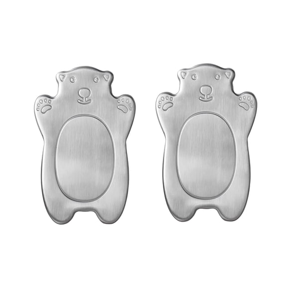 Outset Stainless Steel Polar Bear Ice Packs, Set of 2 Reusable Travel Coolers, 4.25” x 2.75" x 0.5"