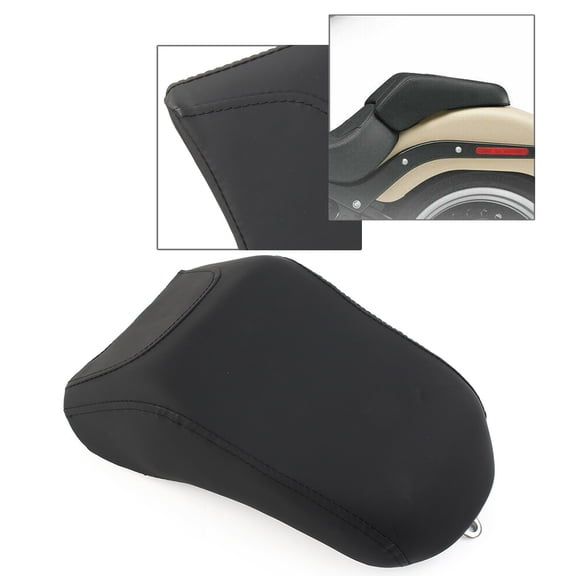 NS Black Synthetic Leather Rear Passenger Seat for FLSTF Fat Boy 2008-2014