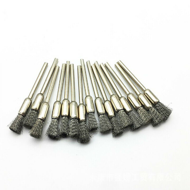 15PC Small Wire Brass Brush Brushes Wheel Abrasives Accessories for Rotary Tools