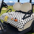 thumbnail image 3 of Psesaysky Golf Cart Seat Covers with 4 Pockets Soft Golf Cart Seat Towel Blanket, Extra Handle, Foldable and Washable, Suit EZGO TXT RXV/Club Car Seats, Polka Dots, 3 of 8