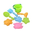thumbnail image 2 of Juego de 8 juguetes de playa, herramientas para jugar con arena, cubo, pala y rastrillo, para actividades en el patio, viajes y fiestas de niños y niñas. verde, 2 of 8