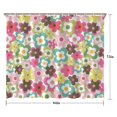 thumbnail image 5 of Pioneer Flower Floral Print Pattern Shower Curtain 84"x72" ,Bathroom Decorative Shower Curtains Set with 12 Hooks,Modern Waterproof Washable Shower Curtain, 5 of 6